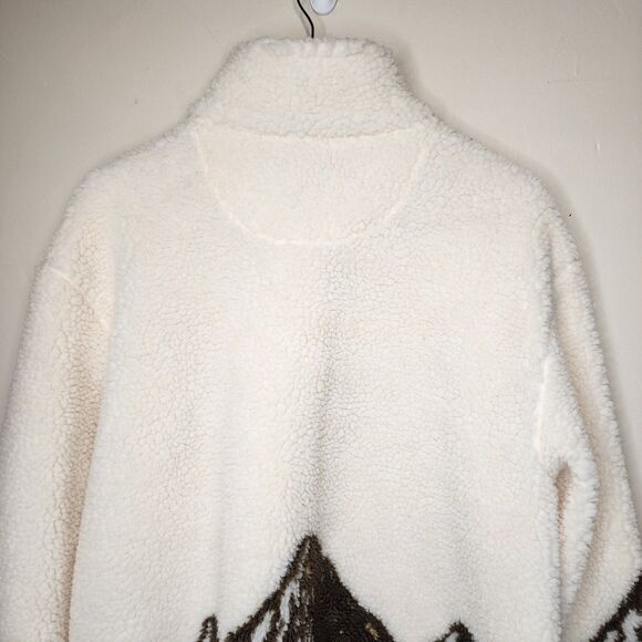 Vans Mt Sherpa Q Zip Fleece Jacket Sweatshirt Mountain Mens Large Ski High Pile - Picture 11 of 15